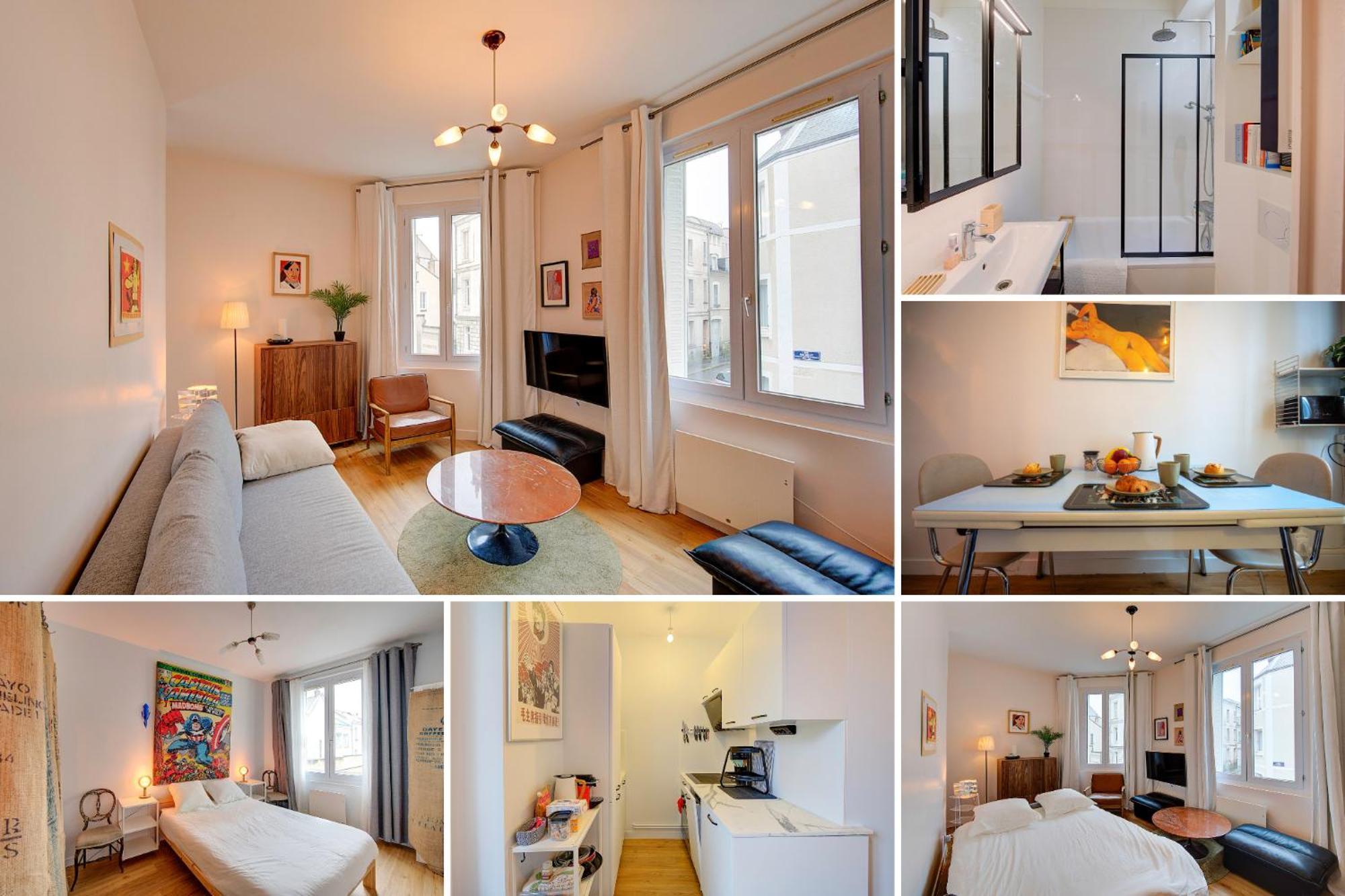 Chic Et Cosy - 5Mn De La Gare - Arrivee Autonome Apartment Tours Bagian luar foto